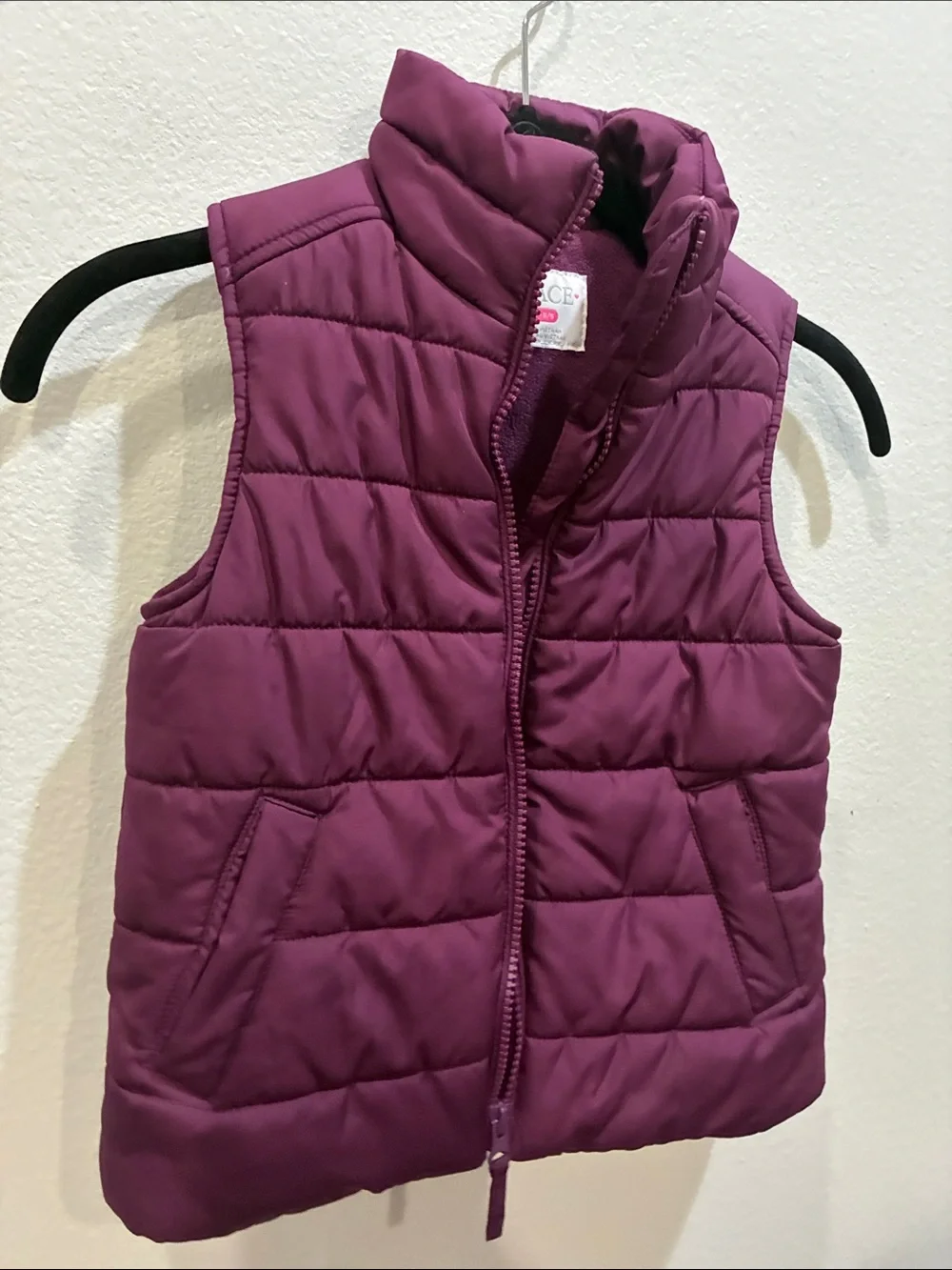 The Children's Place Plum Quilted Puffer Vest
